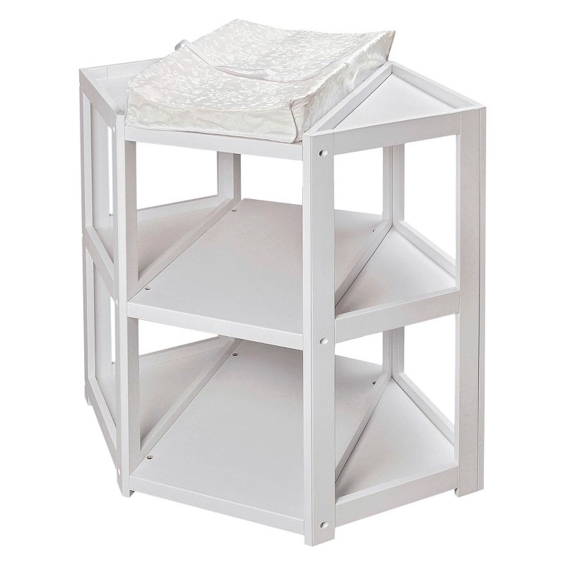 Badger Basket White Corner Baby Changing Table