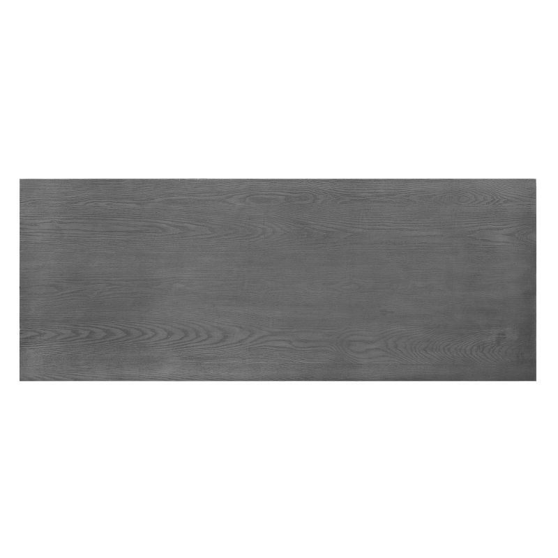 Weisro Writing Desk with Cabinet Slatted Gray Oak - Acme Furniture