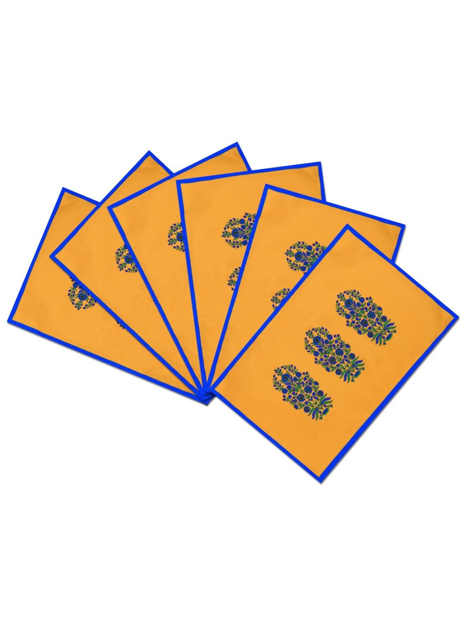 SEJ by Nisha Gupta Yellow Placemats - Set of 6