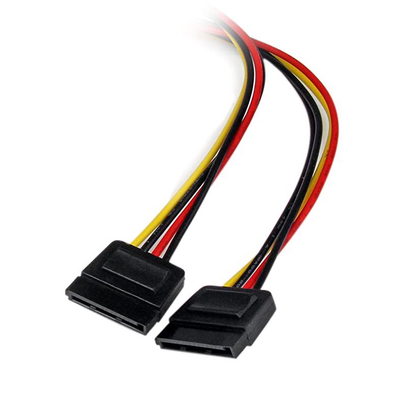 12in LP4 to 2x SATA Power Y Cable Adapter Molex to to Dual SATA Power Adapter Splitter PYO2LP4SATA