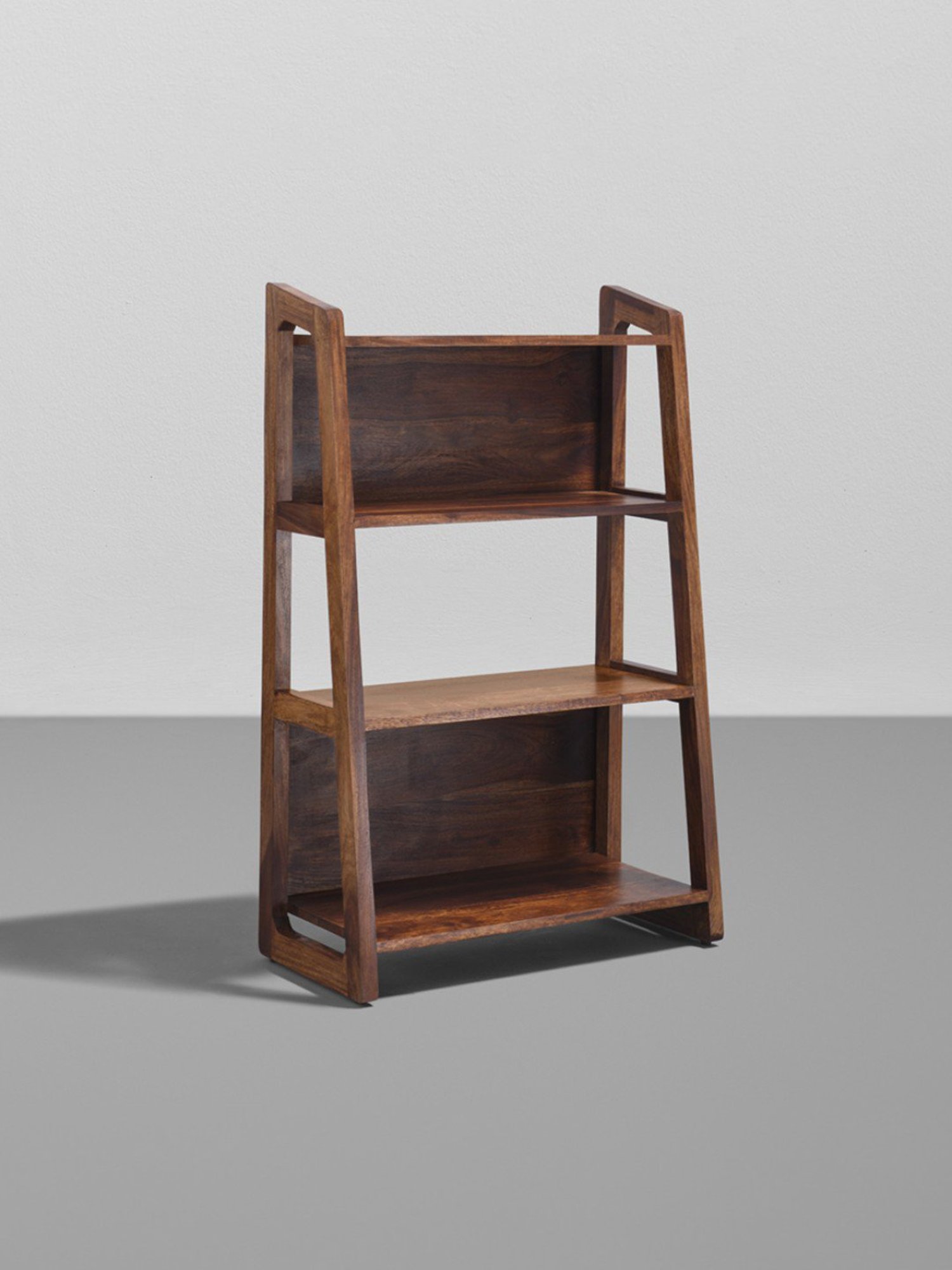 Sleepyhead Wordle Teak Brown Sheesham Wood Book Shelf (3 Shelves)