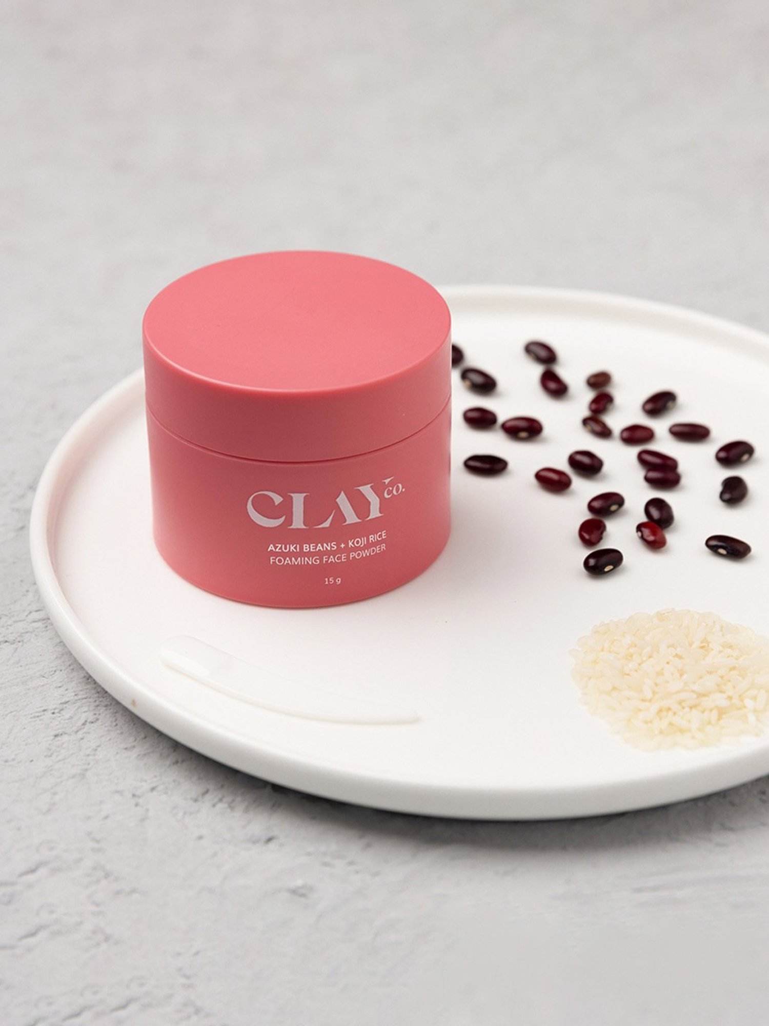 CLAYco Azuki Beans + Koji Rice Foaming Face Powder - 15 gm