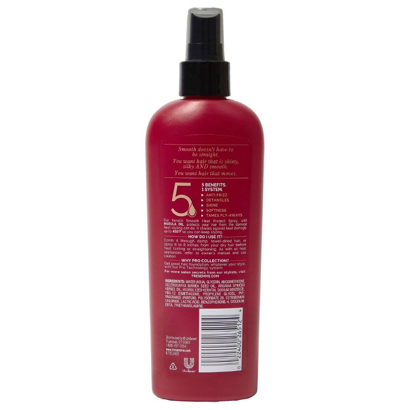TRESemmé Thermal Creations Keratin Smooth Leave-In Heat Protectant Spray Hair Heat Protection Formula - 8 fl oz
