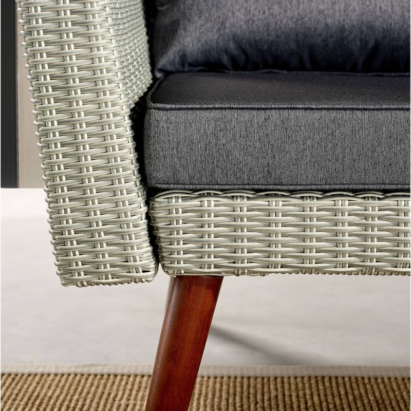 All-Weather Wicker Albany Outdoor Corner Sectional Sofa Gray - Alaterre Furniture