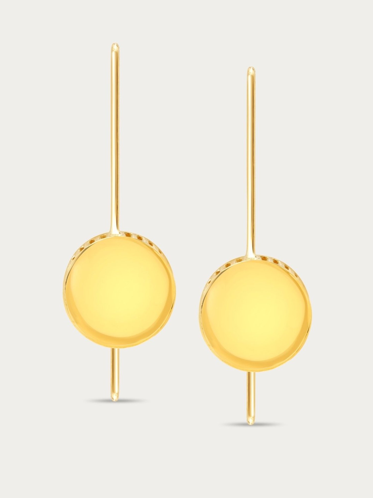 Mia by Tanishq 18k Eternal Radiance Gold Dangler Earrings