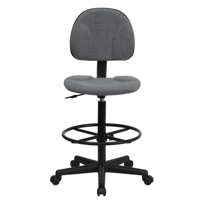 Ergonomic Drafting Chair Adjustable Gray - Flash Furniture