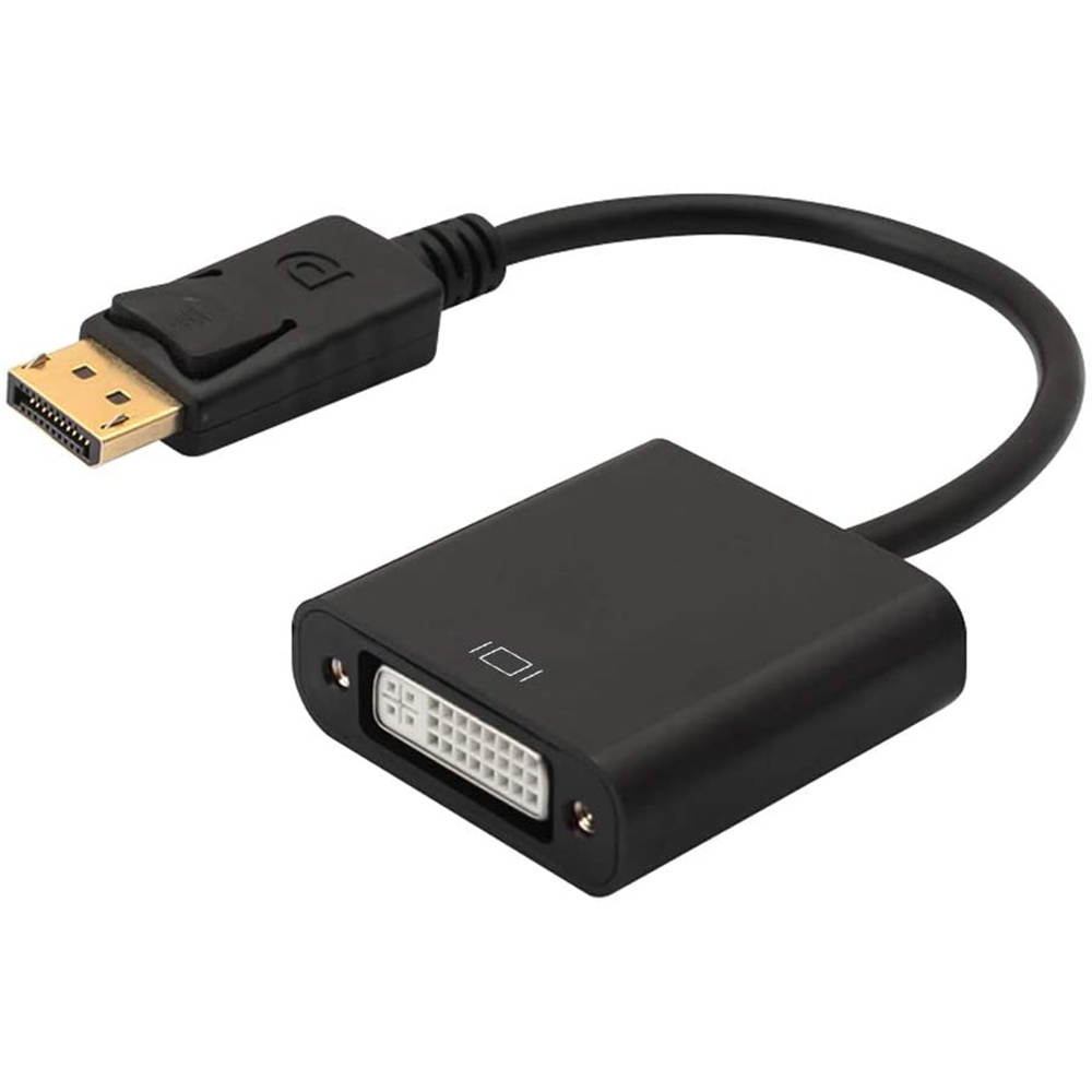 DisplayPort to DVI Adapter, DP to DVI Adapter (Male to Female) Gold Plated Converter Compatible for Desktop, Laptop, PC