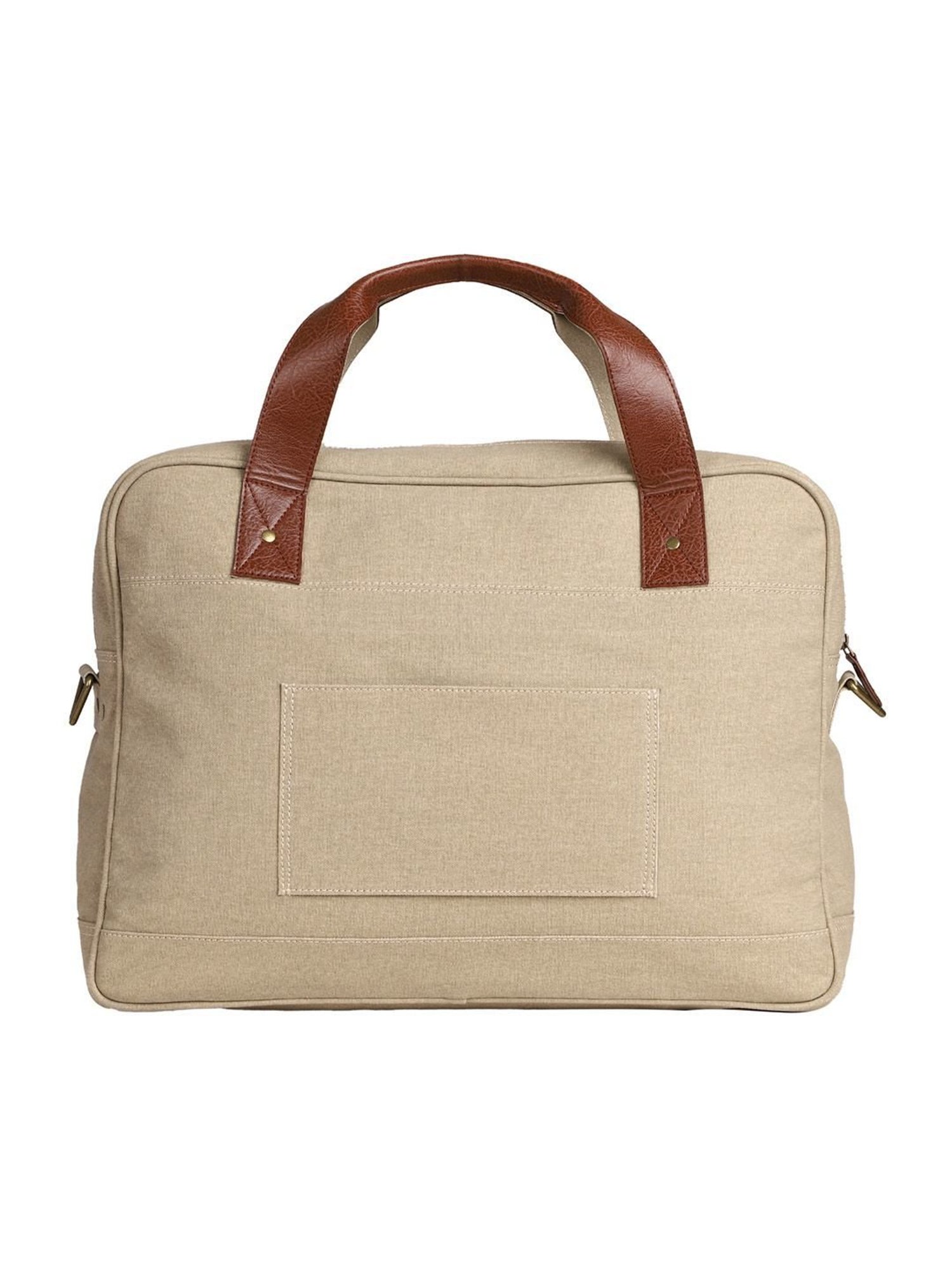 Mona B 20 Ltrs Beige Extra Large Laptop Messenger Bag