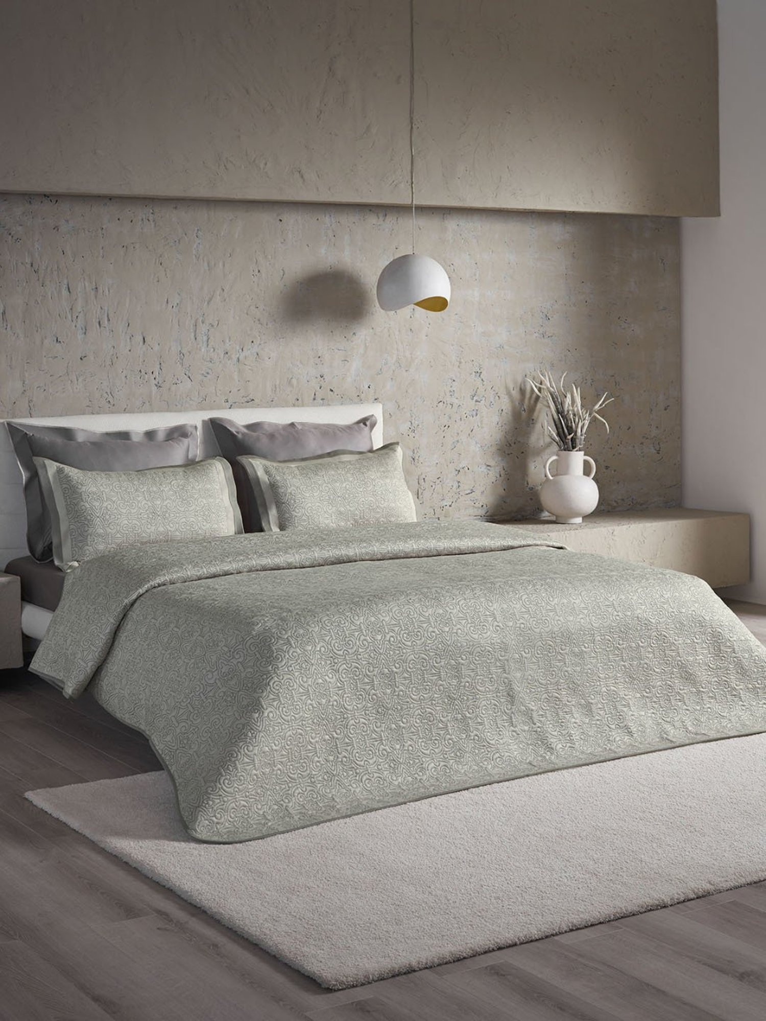 DDECOR Live beautiful Embroidery Platinum Silver Moon 210 TC Cotton Comforters - Set of 3