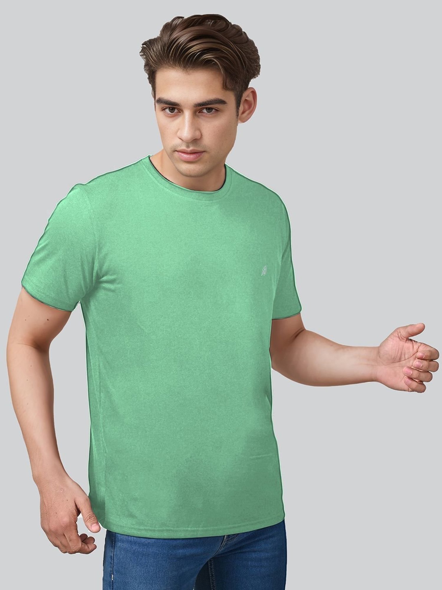Lux Nitro Black & Green Regular Fit T-Shirt