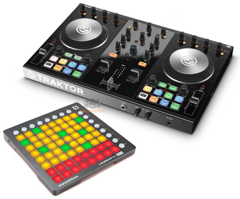 Native Instruments Traktor Kontrol S2 DJ Controller w/ Novation launchpad Mini