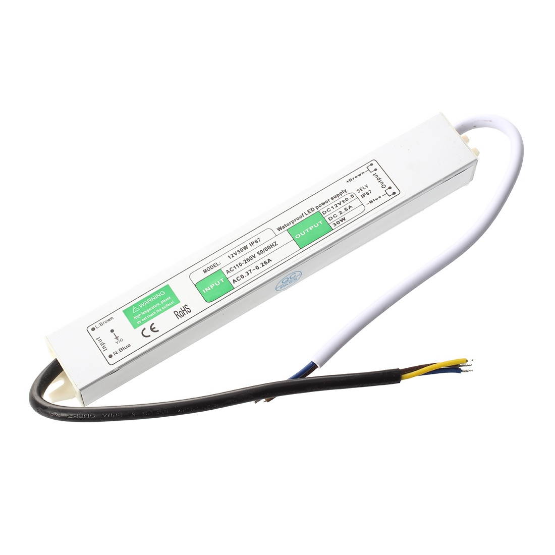 XT60 Connector Pairs - Pack of 5 Pairs with 30W Waterproof LED Strip. Light Power Supply Driver Transformer DC 12V 2.5A