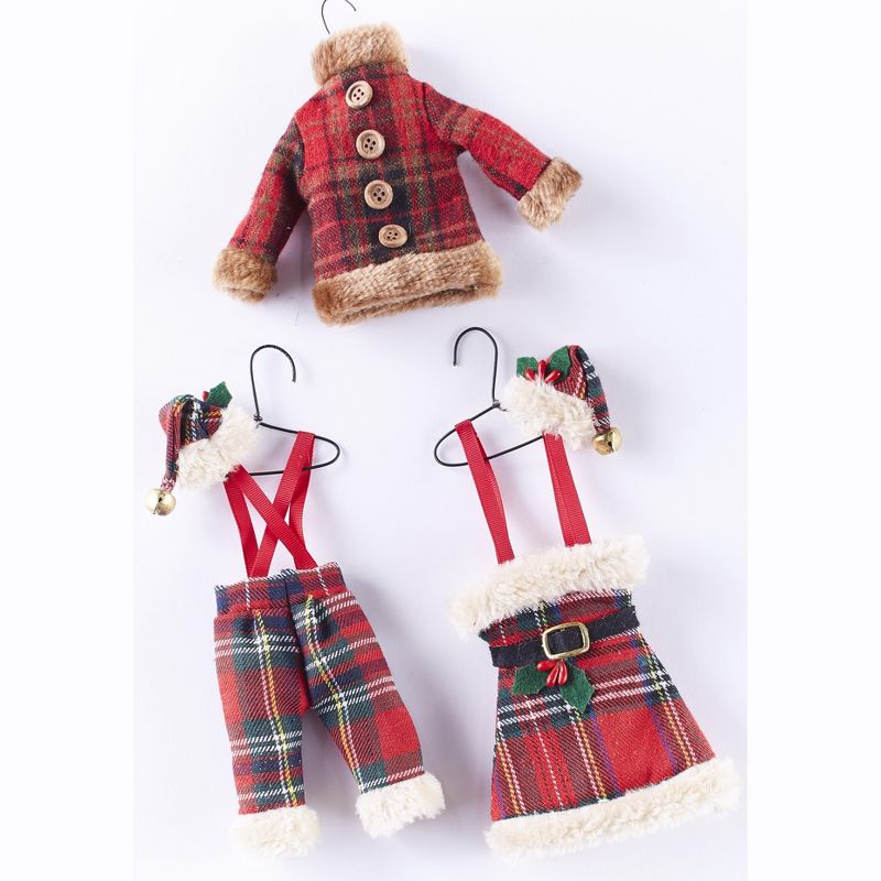 Lakeside Winter Outfit Christmas Ornaments - Mini Pants, Skirt Coat - Set of 3