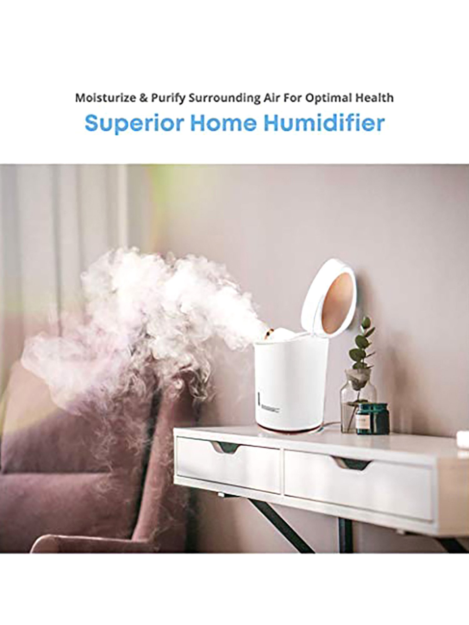 ILIFE NanoSteamer Professional 4-in-1 Facial Steamer (White)