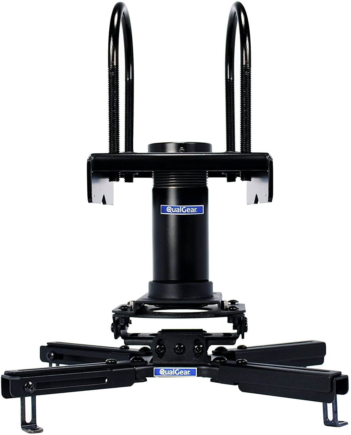 QualGear Pro-AV QG-KIT-TA-3IN-B Projector Mount Kit Accessory with A Truss Ceiling Adapter, 3" 1.5", Black
