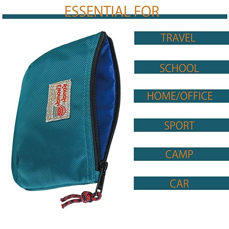 Enough Small Travel Power Bank USB Charger Cable Case Organizer Bag Pouch with Zipper for Mac Electronics Tech Accessories Magic Mouse Toiletry Storage Shaving Kit for Men Women School Boy Girl