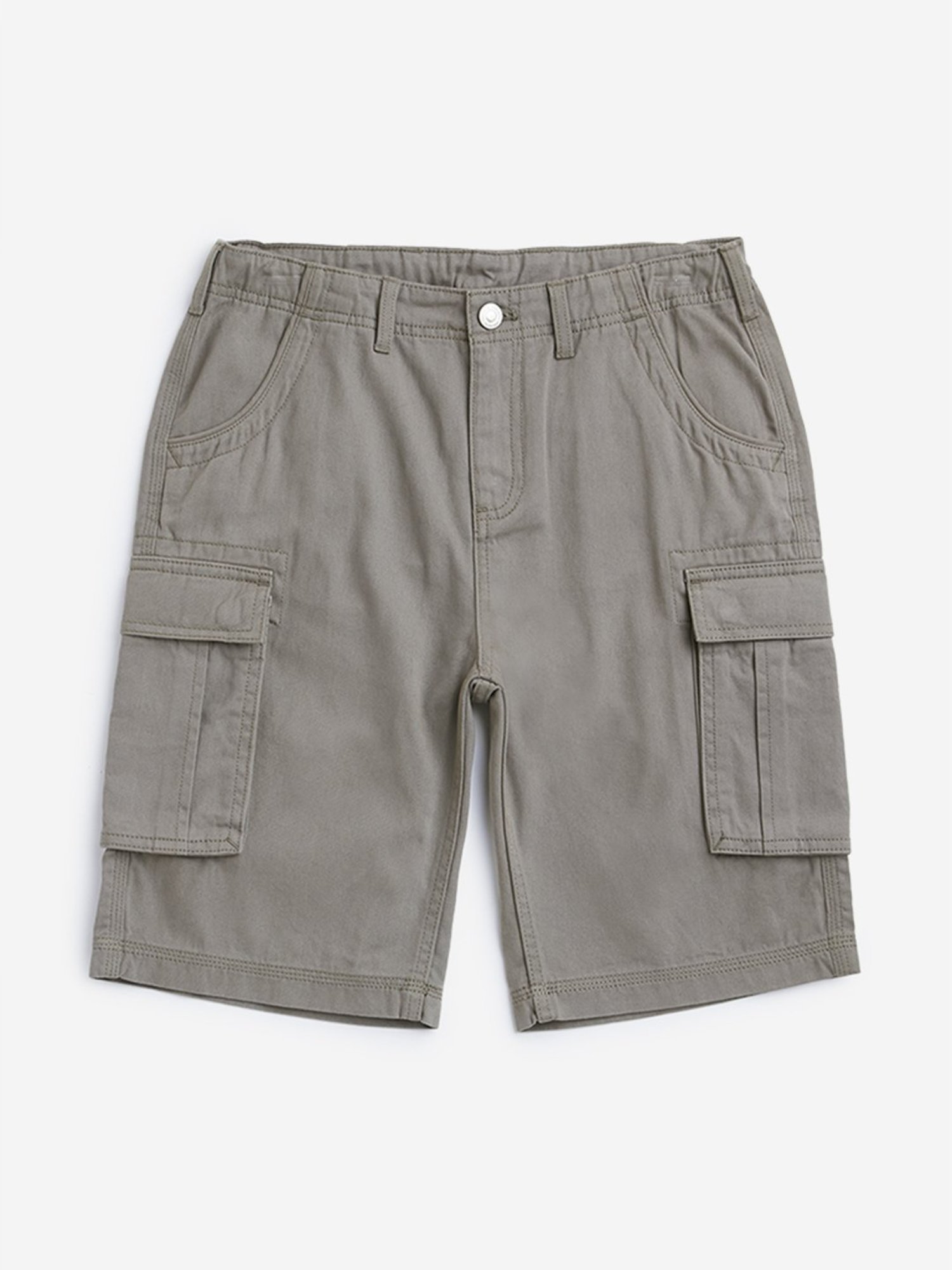 Y&F Kids by Westside Charcoal Mid Rise Cargo Shorts