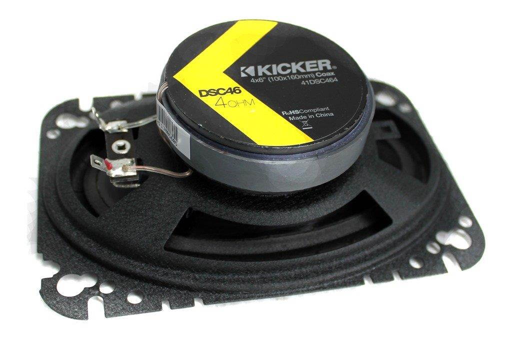 2) Kicker 41DSC464 4x6" + 2) 41DSC654 6.5" 240W Car Coaxial Speakers + Earbuds