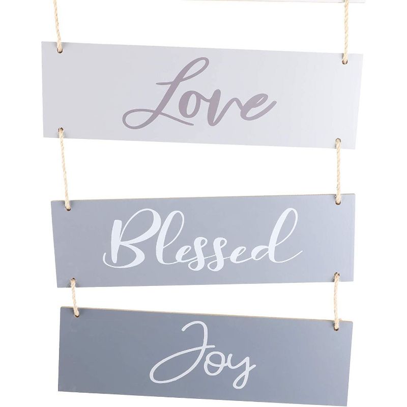 Wooden Wall Home Decor Sign with Inspirational Words (11.75 x 32 Inches)