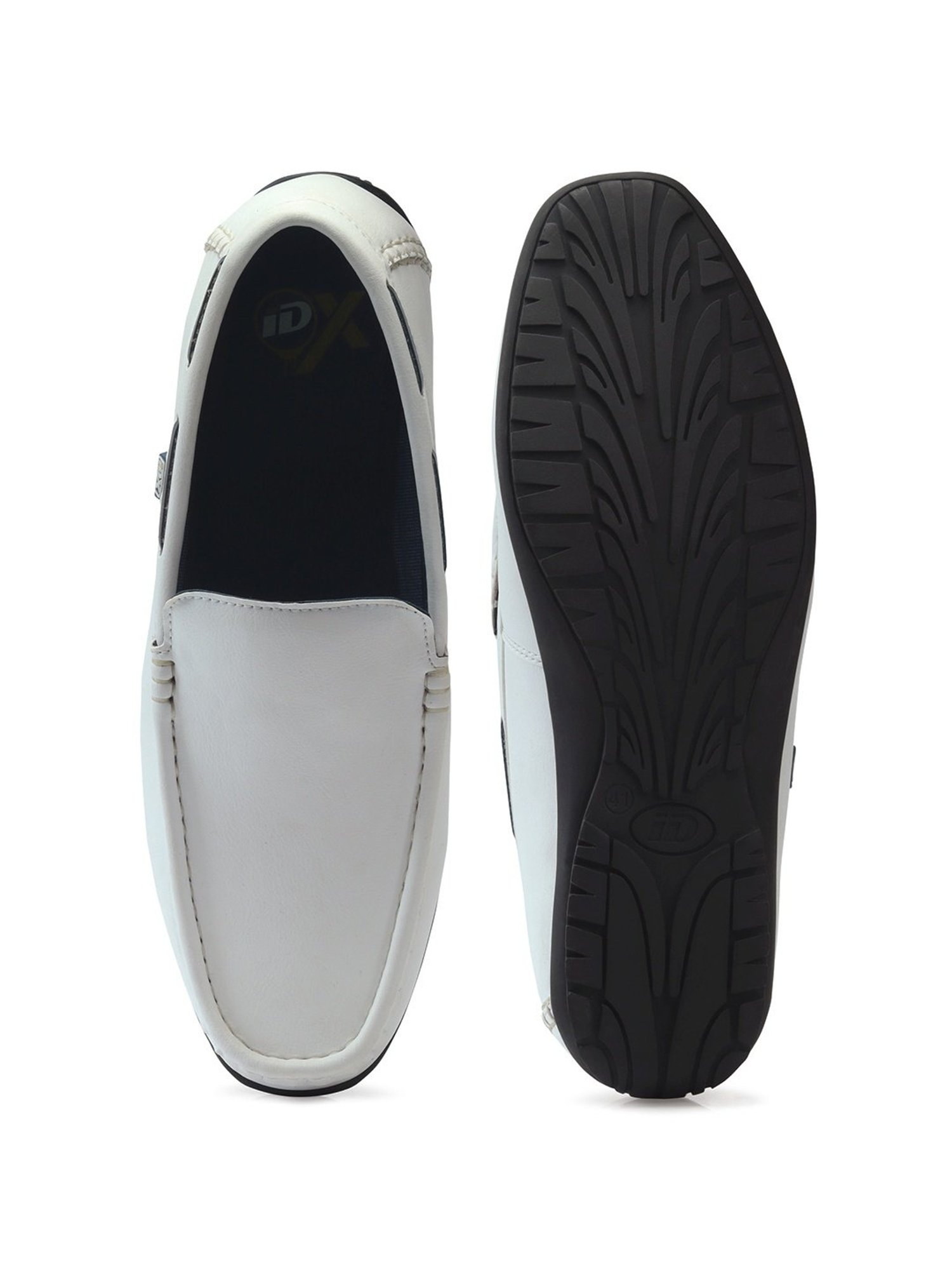 ID Men's White Casual Loafers