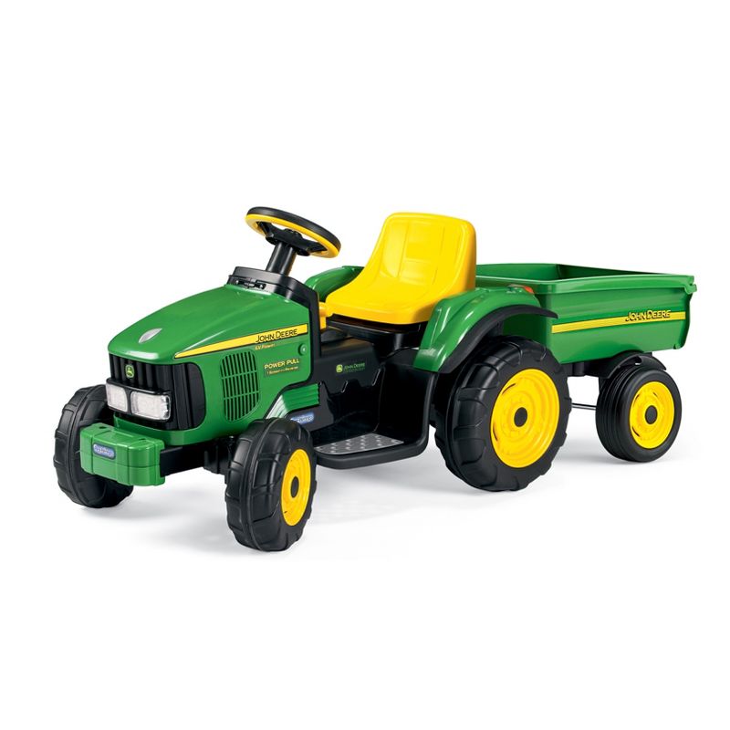Peg Perego 6V John Deere Power Pull Tractor Powered Ride-On - Green