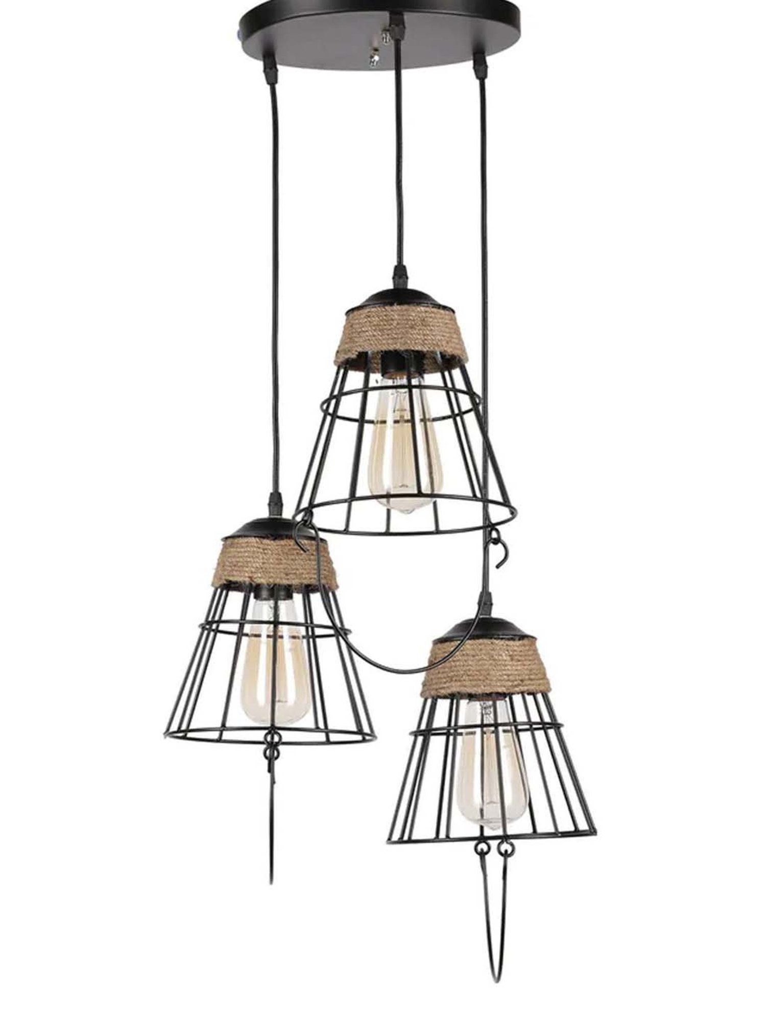 DecorativeRay Black Hanging Light - Set of 1