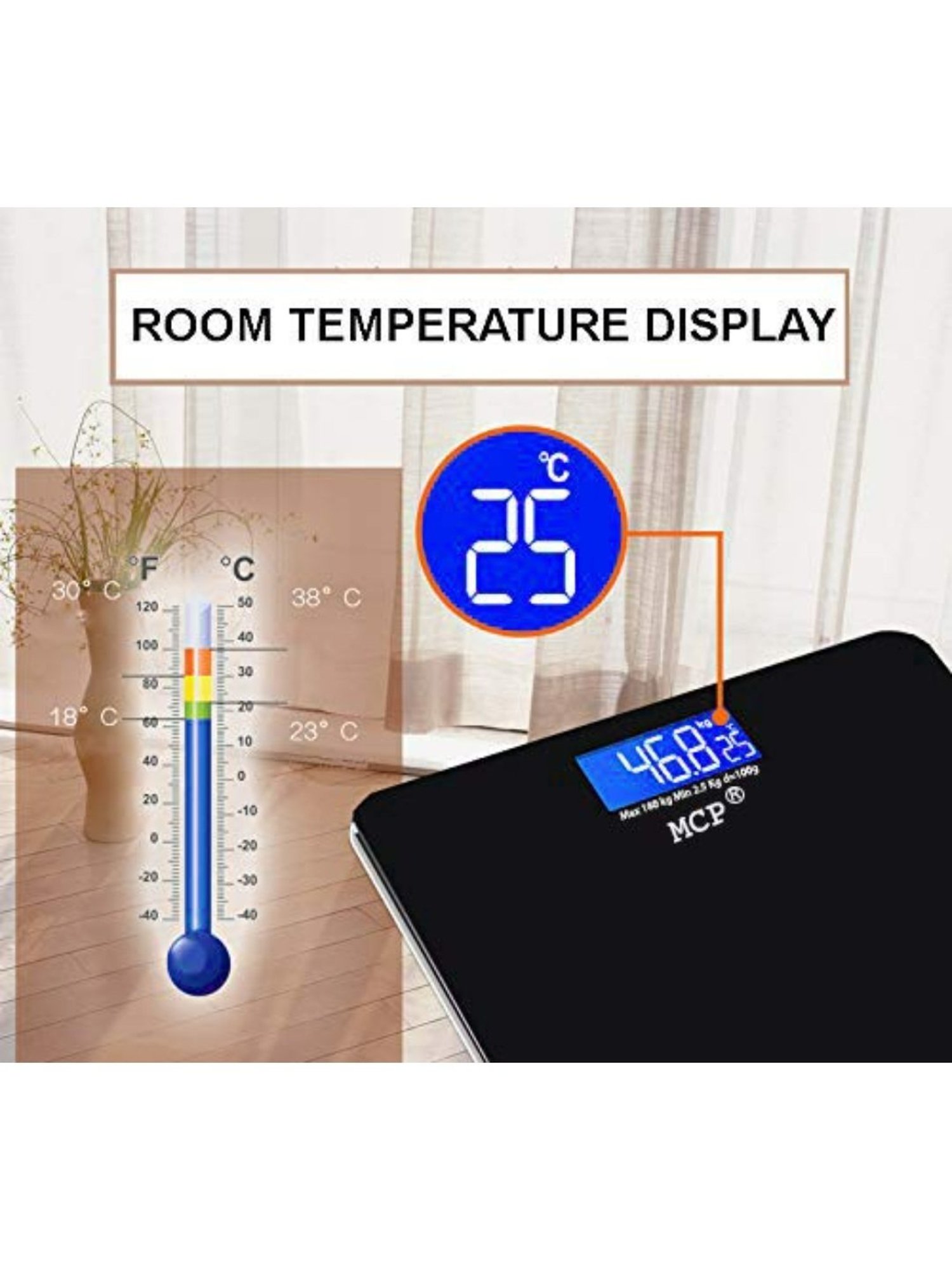 MCP Human Body Digital Weighing Scale (Black)