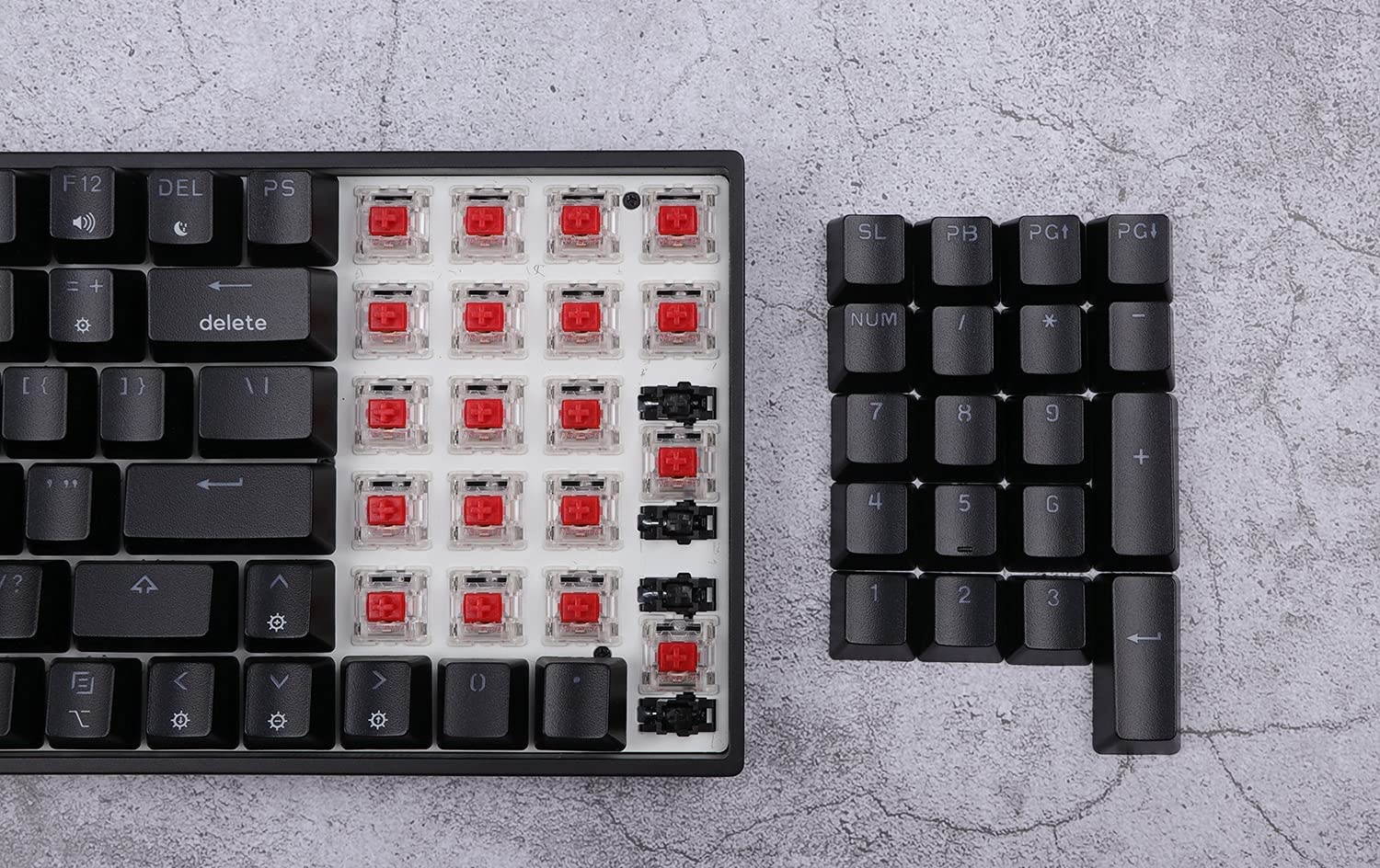 EPOMAKER GK96S Hot Swappable Bluetooth 5.1 Wireless/Wired RGB Mechanical Keyboard with 4000mAh Battery, PBT GK1 Keycaps for MacOS/Win/Android (Gateron Red Switch, Black ABS Keycaps)