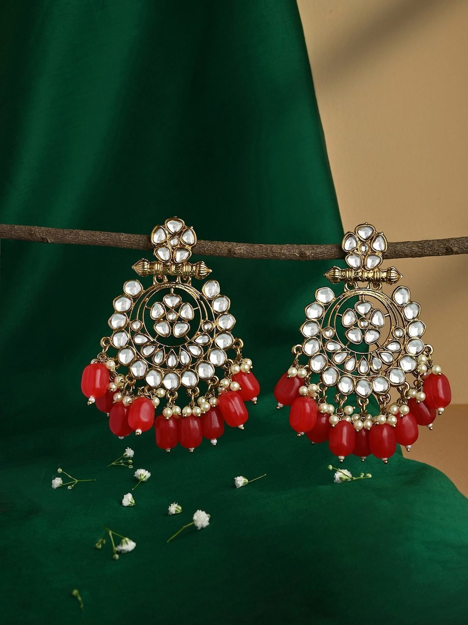 Fida Oxidised Silver Plated Bridal Chand Bali Earrings for Women