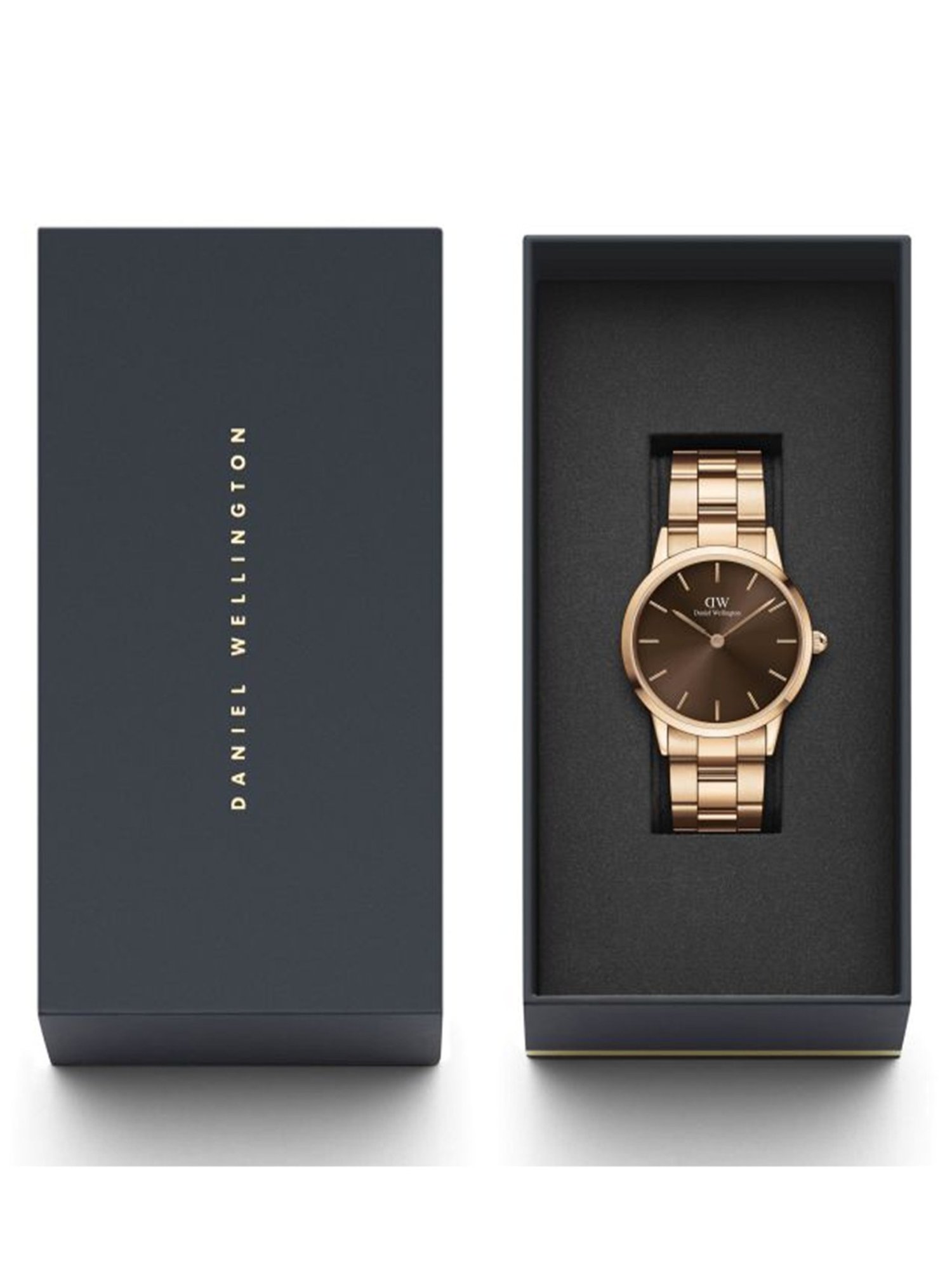 Daniel Wellington Iconic Unisex Brown Round Dial Analog Watch - DW00100461K