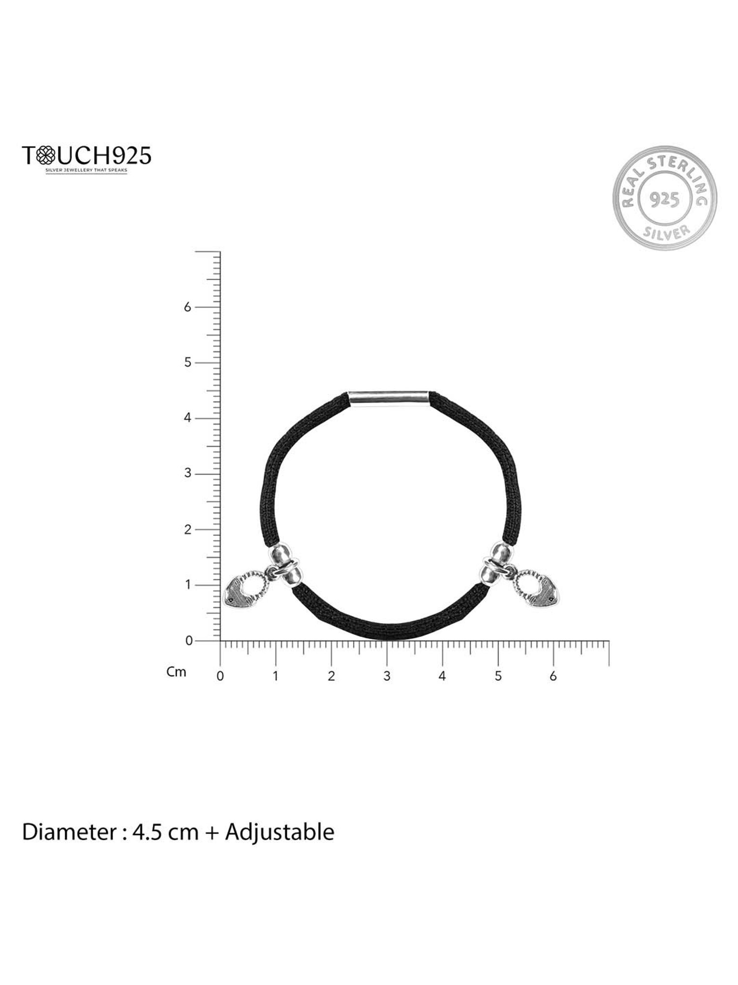 Touch925 Heart Lock Silver Thread Anklet for Women