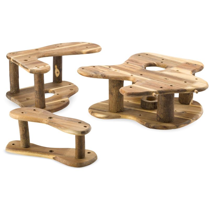 HearthSong Tree Blocks 34-Piece Tree Fort Kit, Includes Platforms, Staircase, Bridges, and More