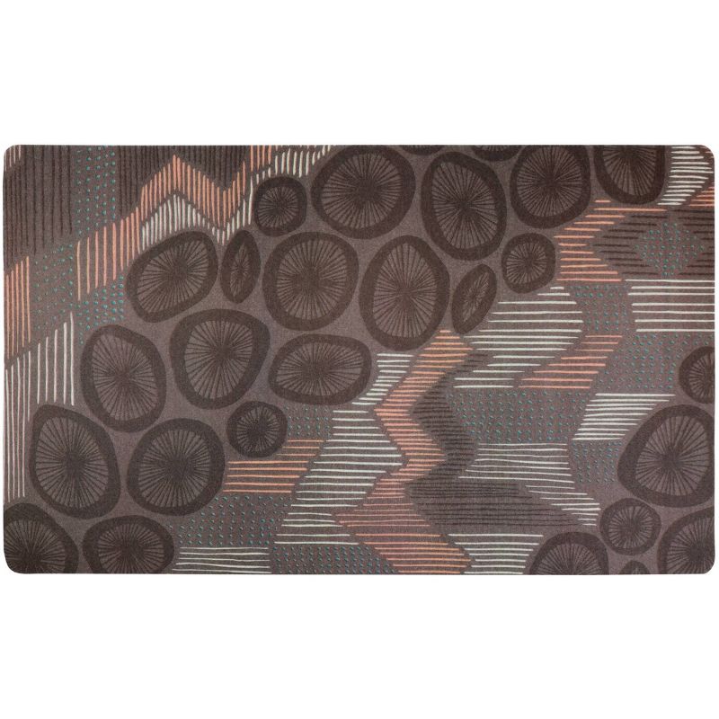 Drymate Dog and Cat Feeding Placemat - Abstract Lines Brown