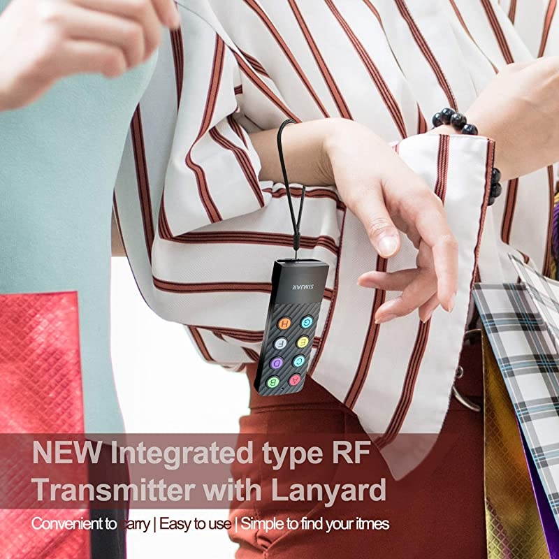 Louder Beep Key Pet Finder with Lanyard  Wireless RF Item Locator Tracker Support Remote Control with Loud Beep Pet Wallet Phone Glasses Dog Cat Tracker
