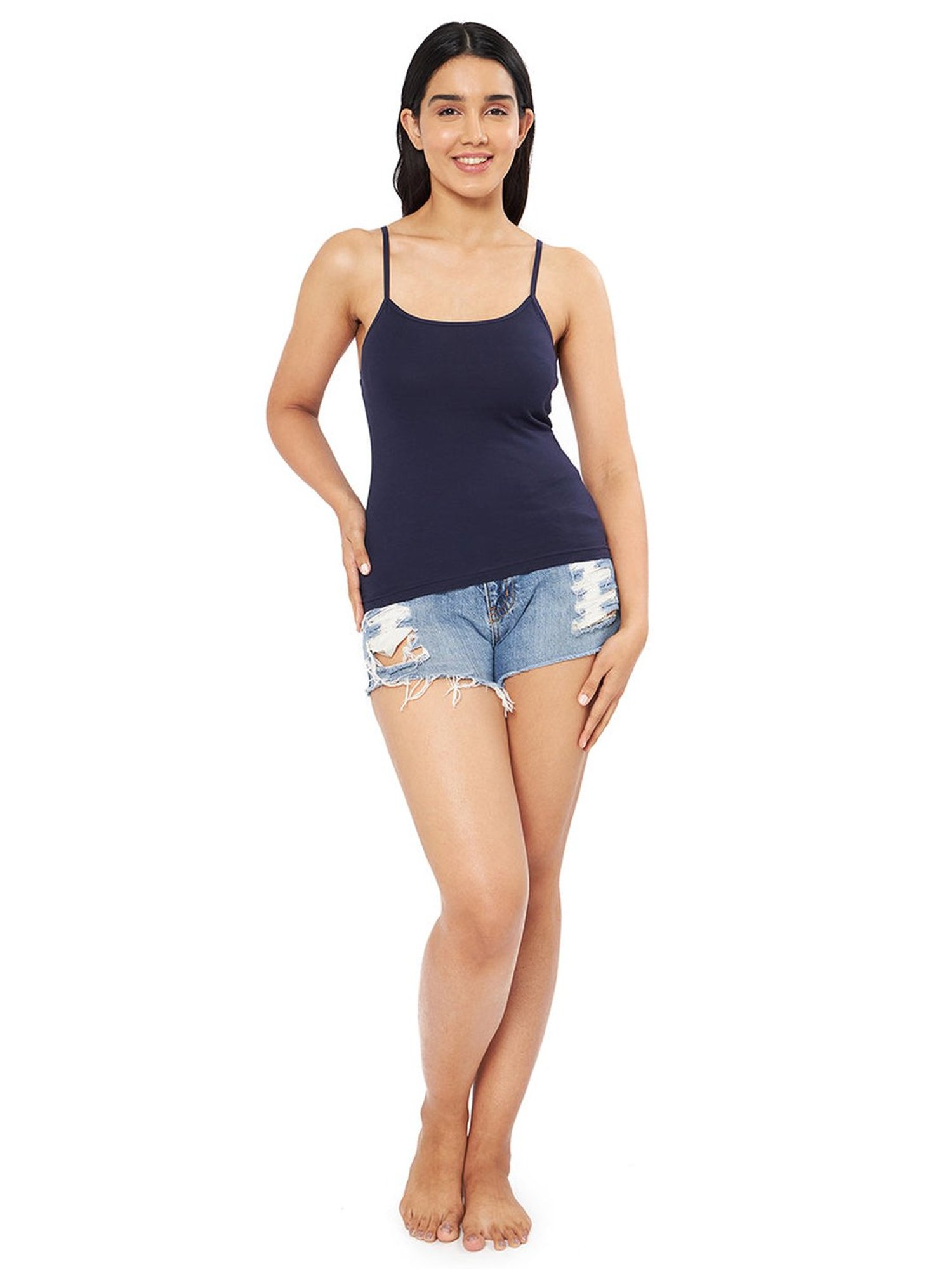 Amante Navy Cotton Camisole