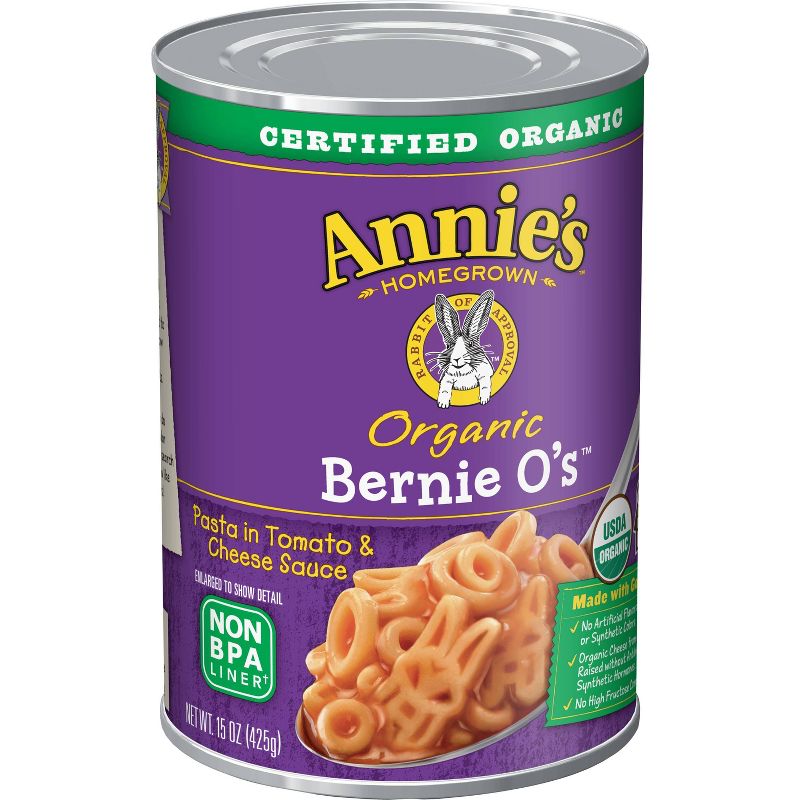 Annie's Homegrown Organic Bernie O's Pasta in Tomato & Cheese Sauce 15oz