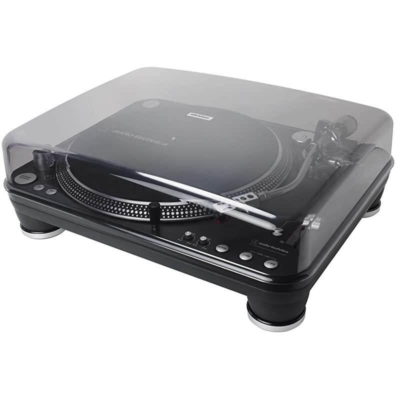 ATLP1240USBXP Direct-Drive Professional DJ Turntable (USB & Analog), Black, Selectable 33 -1/3, 45, and 78 RPM Speeds, High-torque, Multipole Motor, Convert Vinyl to Digital