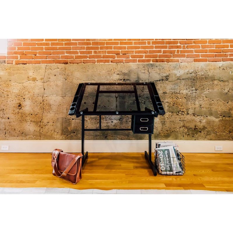 Craft Station in Silver with Glass Black - OneSpace