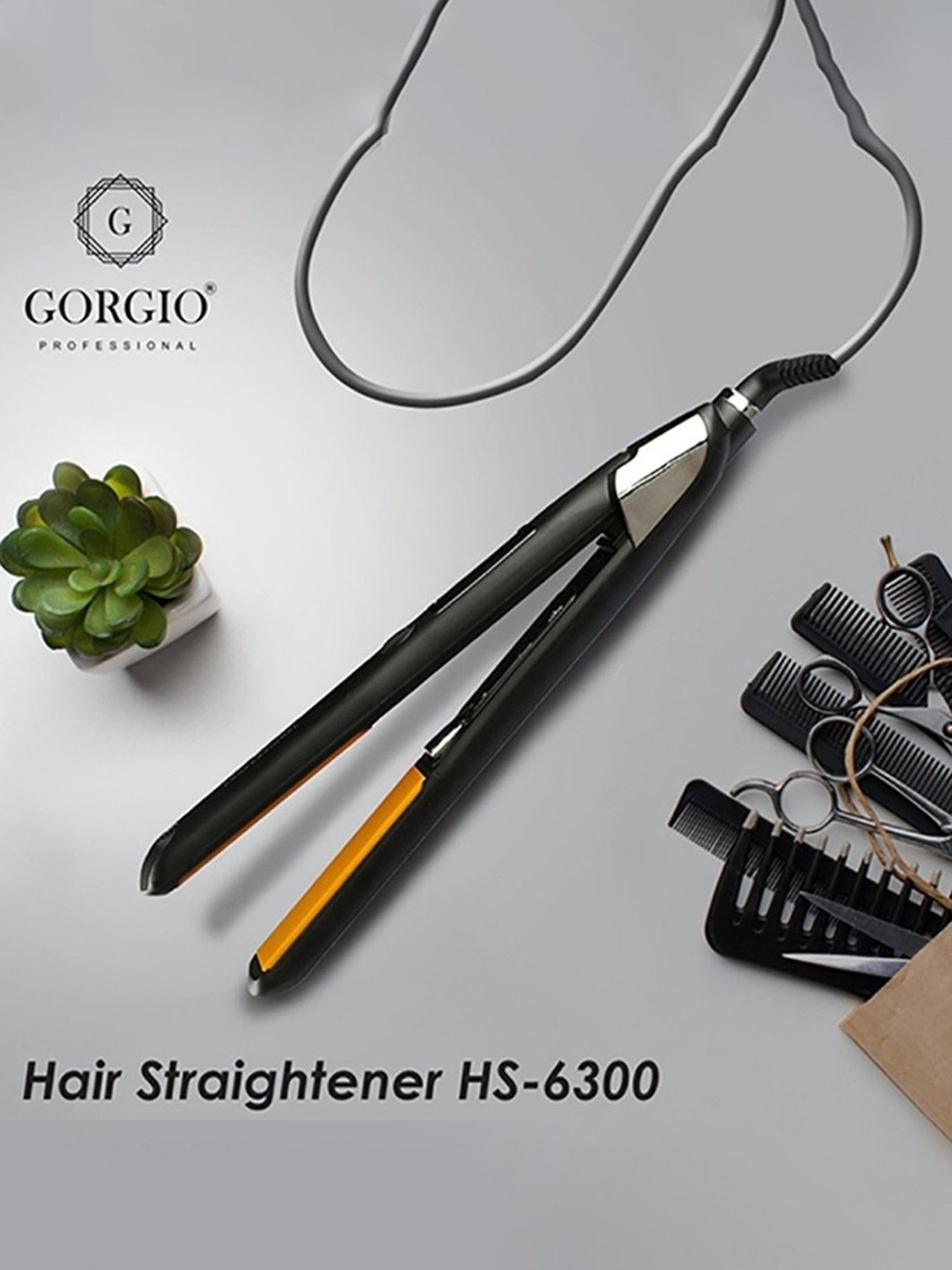 Gorgio Professional HS6300 Hair Straightener (Black)