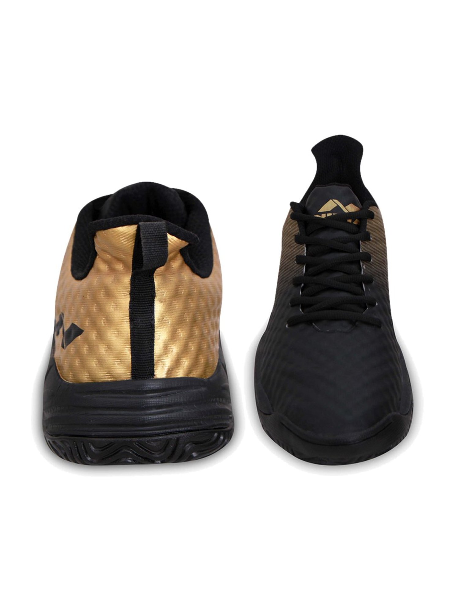 Nivia Power Smash Black & Golden Tennis Shoes