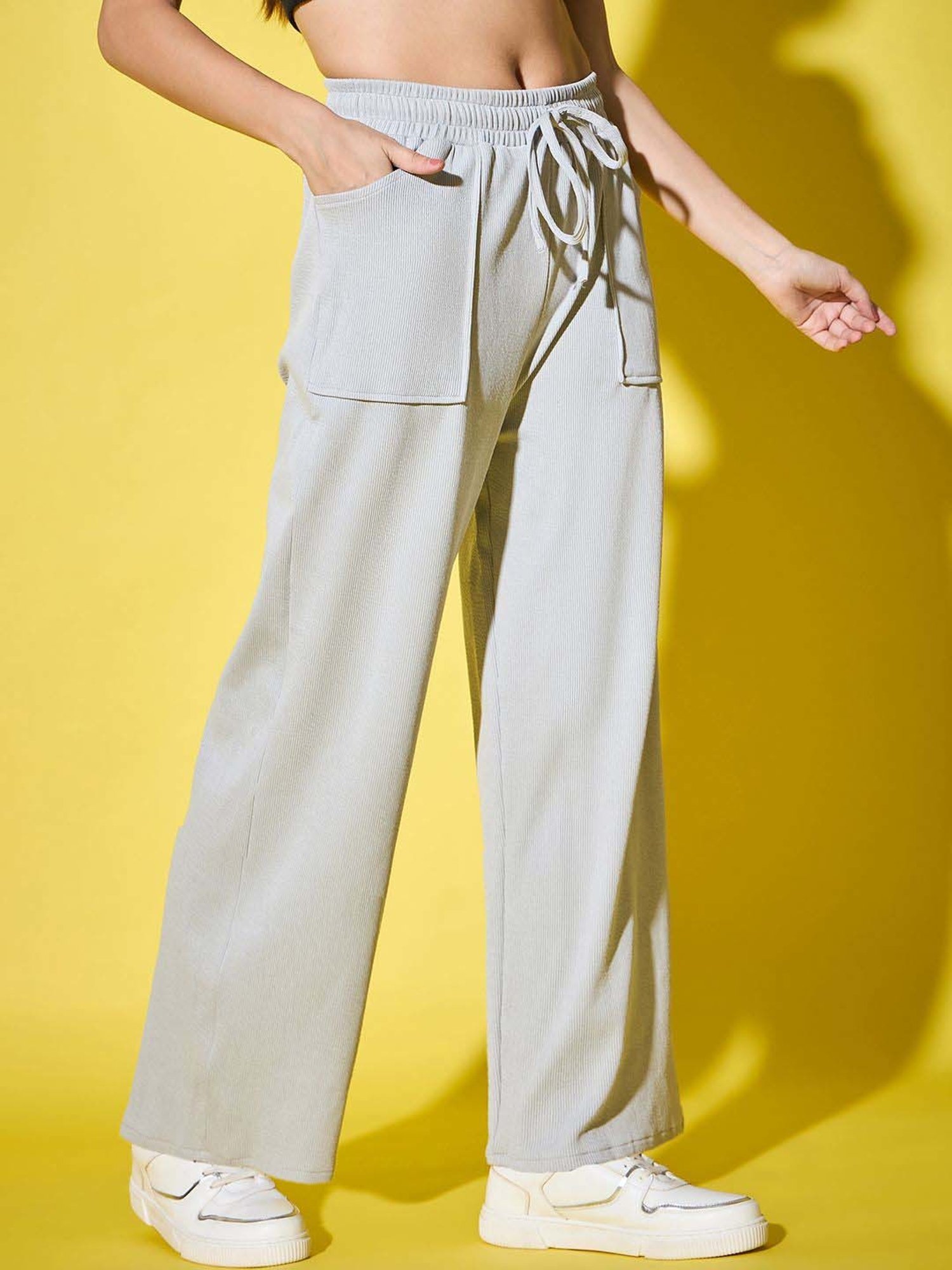 BUYNEWTREND Grey High rise Cargo