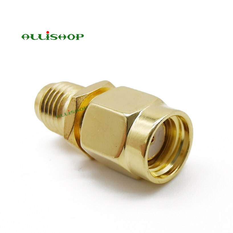 RF SMA Straight Goldplated RP SMA Male Plug to RP-SMA Female Jack (Male Pin) RF Coax Adapter Convertor