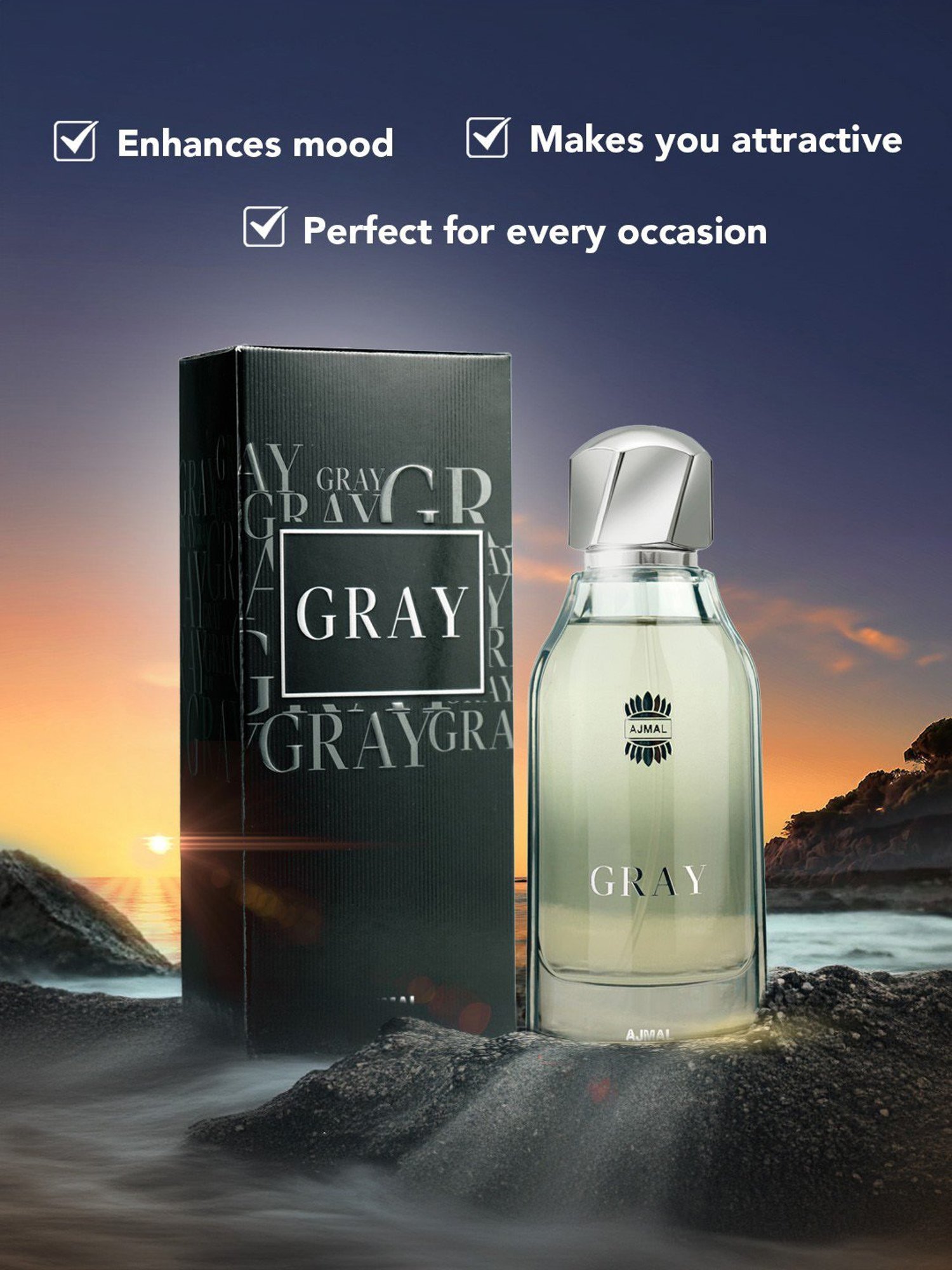 Ajmal Gray Eau de Parfum for Men - 100 ml