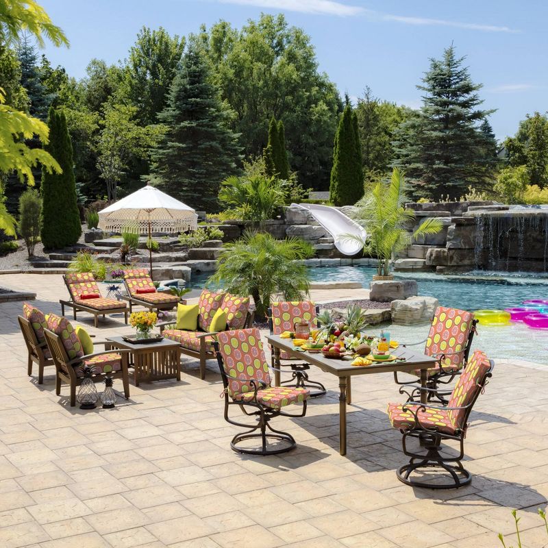 Arden Selections Watercolor Citrus Outdoor High Back Dining Chair Cushion