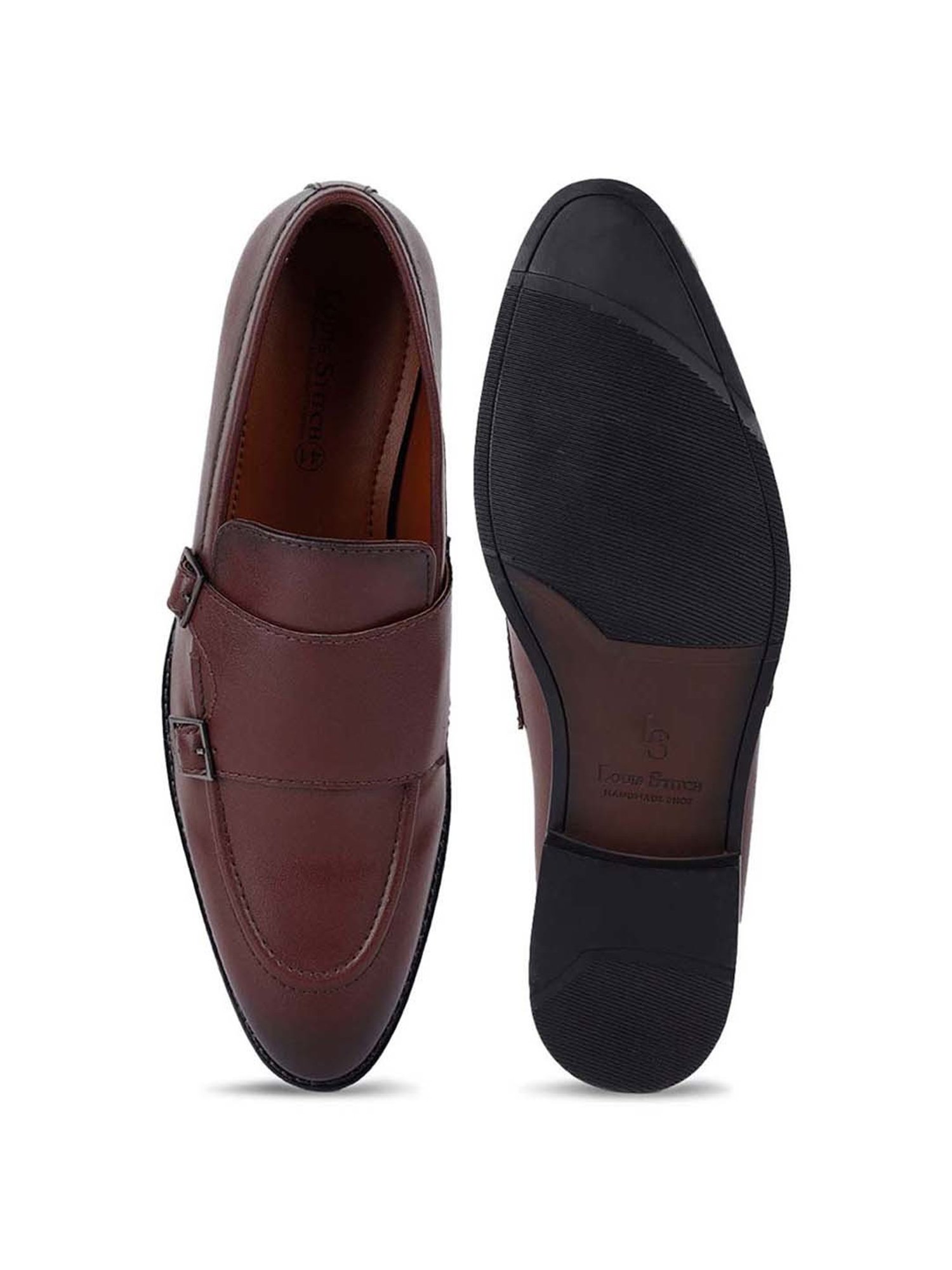 Louis Stitch Men's Rosewood Monk Shoes