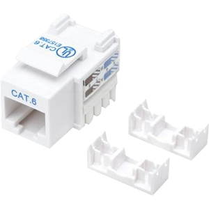 Cat6 110 Style Punch Down Keystone Jack, White, CAT 6, Rj45 90 Degree 50-Pack