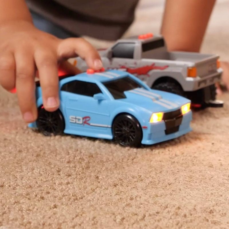 Maxx Action Mini City Lights & Sounds Vehicles  with Pickup Truck, Sports Car and Recycling Truck - 3pk