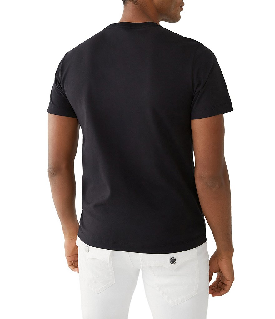 True Religion Short-Sleeve Triple Buddhas Logo Graphic T-Shirt