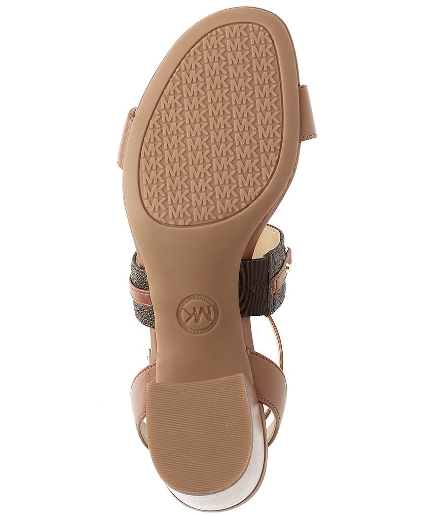 MICHAEL Michael Kors Roxane Chain Detail Leather And Logo Dress Sandals