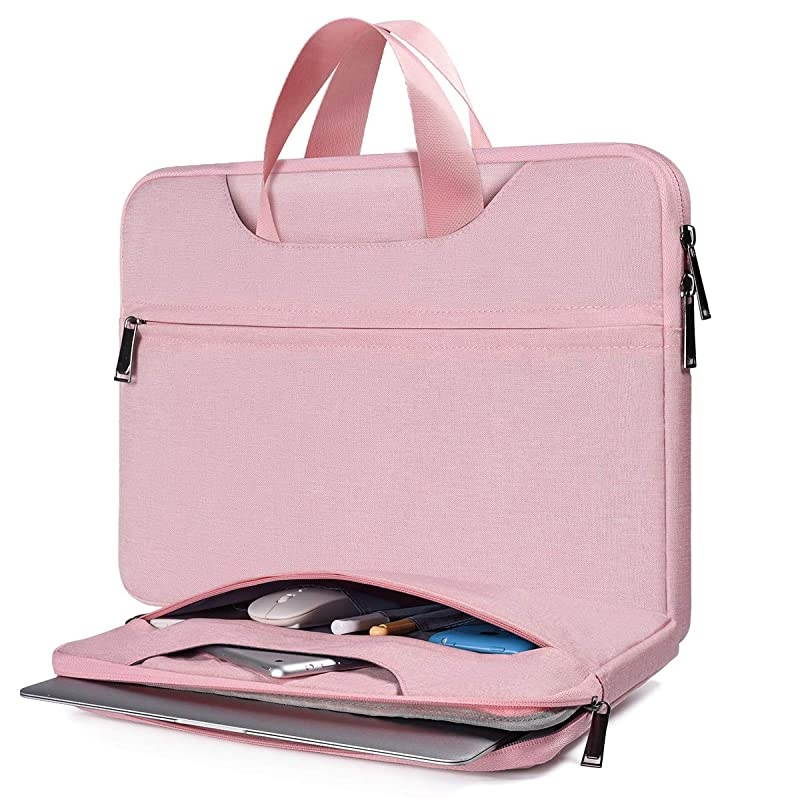 Inch Laptop Bag Sleeve for Women Ladies Travel Briefcase for Dell XPS 13 7390 Lenovo Chromebook C330 Acer Chromebook R11 Surface Pro XPro 7 123 Samsung HP ASUS Dell Chromebook CasePink